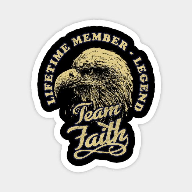 Faith Name - Lifetime Member Legend - Eagle Magnet by Stacy Peters Art