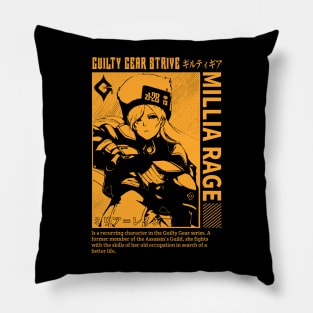 Millia guilty strive orange Pillow