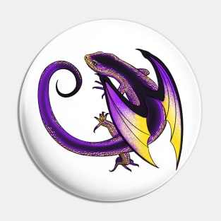 Enby Pride Dragon Pin