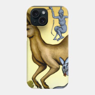 Animal lovers gift  of funny cats and kangaroos playing funny things Phone Case