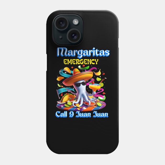 Margarita Emergency Sombrero-Wearing Octopus Phone Case by coollooks