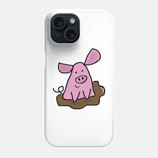 Pig in muck Phone Case