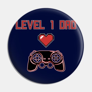 Level 1 Dad Gamer Father's Day Pin