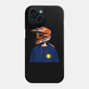 Lady Rider Scorpion Helmet Phone Case