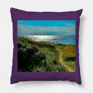 Nova Scotia beach path Pillow