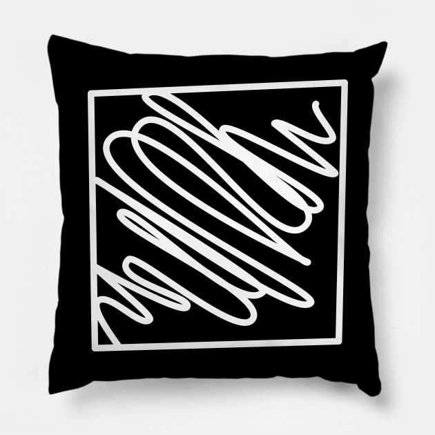 scribble design Pillow by lkn