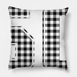 Plaid Number - 50 - Dark Pillow