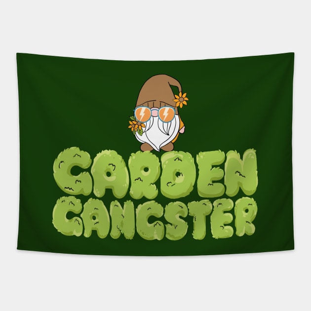 Garden Gangster Gnome Hobby Garden Tapestry by MarkusShirts