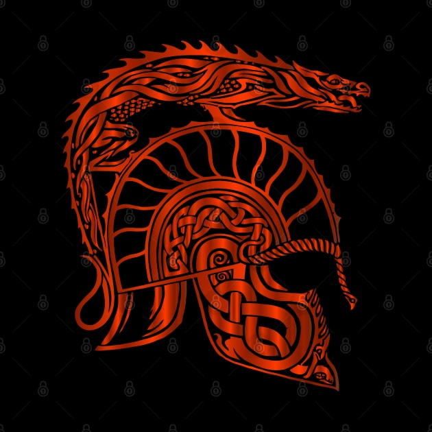 Red Spartan Dragon Helmet Gladiator Design by TF Brands