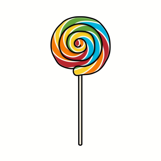 Fun Swirl Lolly Pop Cartoon Style Illustration by AlmightyClaire