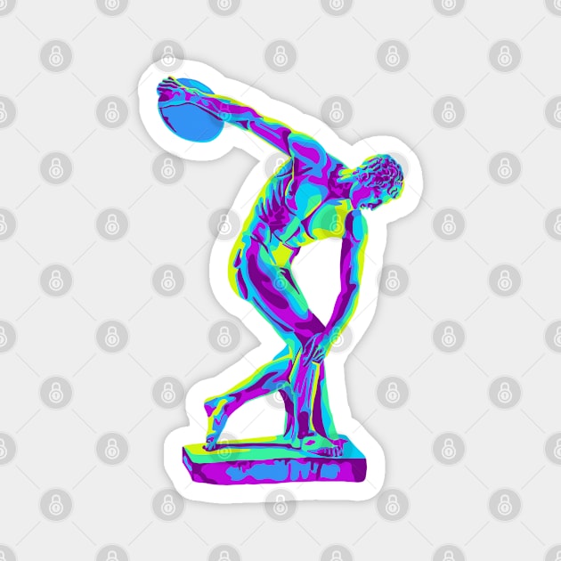 The Discus Thrower Magnet by Slightly Unhinged