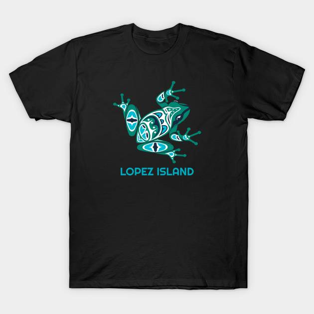 Lopez Island, Washington Frog Pacific NW Native American Indian - Frog Lovers Gift - T-Shirt