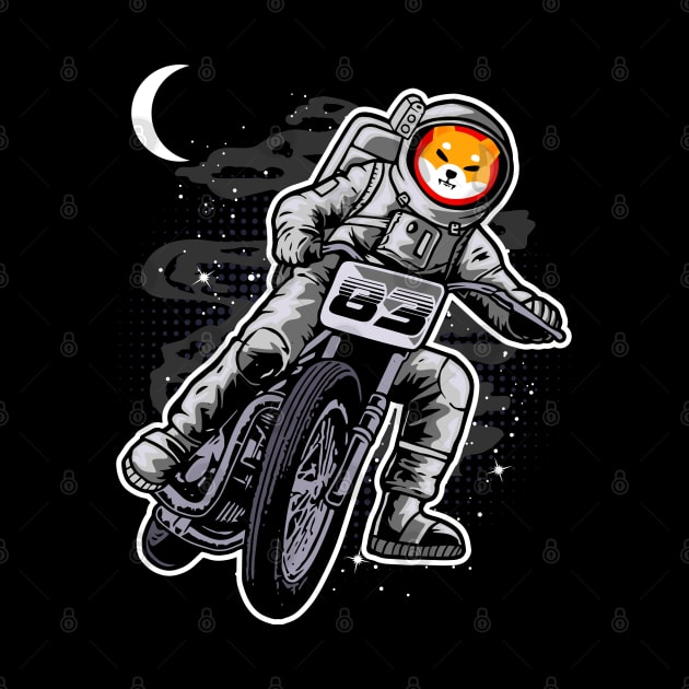 Astronaut Motorbike Shiba Inu Coin To The Moon Crypto Token Shib Army Cryptocurrency Wallet HODL Birthday Gift For Men Women by Thingking About