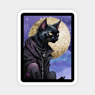 Goth Black Cat Magnet