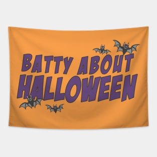 Batty About Halloween bats spooky ooky horror Tapestry