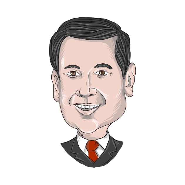 Marco Rubio Caricature by retrovectors