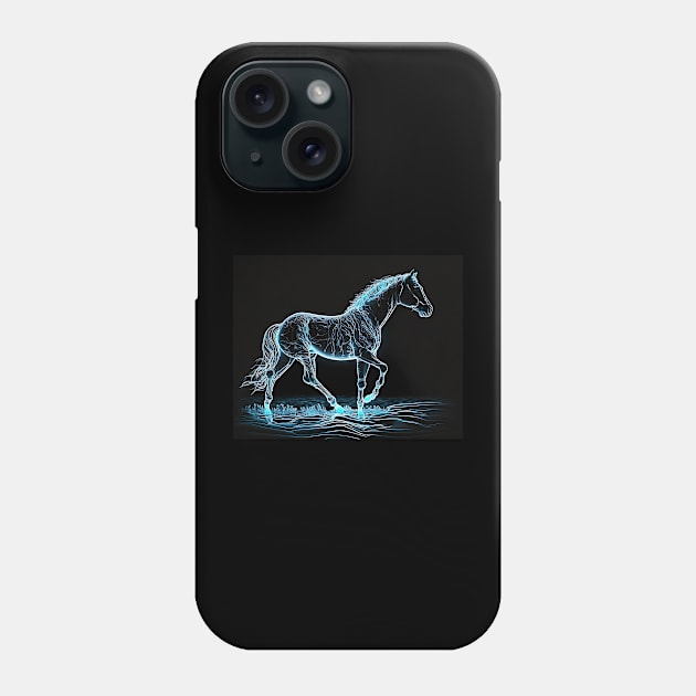 Ice Horse Walking Phone Case by DavisDesigns79