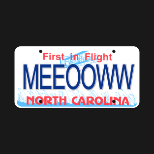 Meeooww North Carolina License Plate T-Shirt