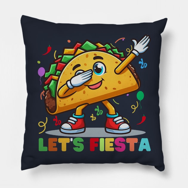 Tacos Dabbing Let's Fiesta Cinco De Mayo Mexican Pillow by MetAliStor ⭐⭐⭐⭐⭐