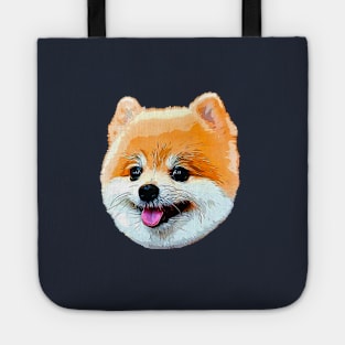 Pomeranian Mega Cute Cartoon Head Tote