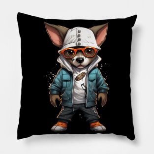 Cool Graffitti Cartoon Chihuahua Pillow