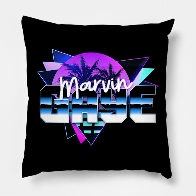 Classic Marvin Name Vintage Styles Christmas Purple 70s 80s 90s Pillow by Gorilla Animal