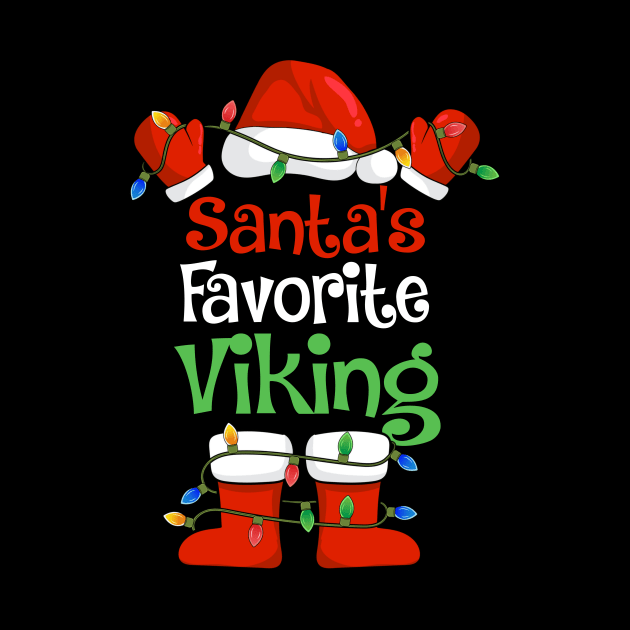 Santa's Favorite Viking Funny Christmas Pajamas by cloverbozic2259lda