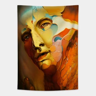 Abstract man portrait Tapestry