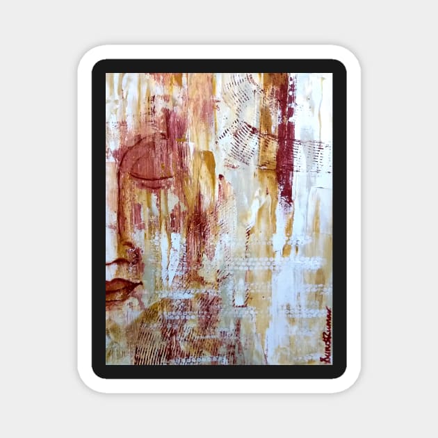 Peaceful soul Abstract painting Magnet by SunilAngra