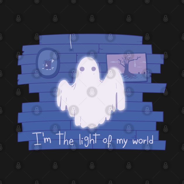 Cute Positive Ghost Light in Hunted Blue House by ChiquitaFoncy