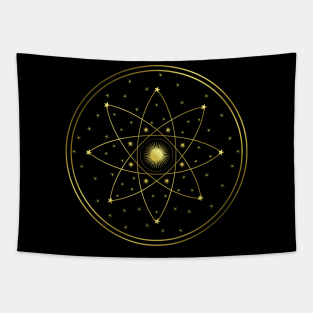 Stars - Sun - Graphic - geometric design Tapestry