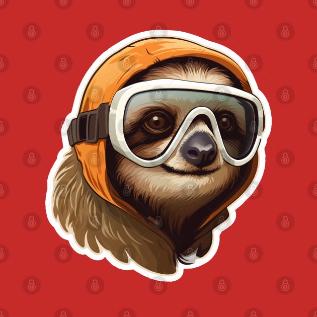 Sloth Wearing Ski Goggles by VelvetRoom