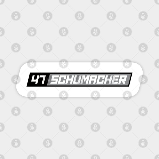 Mick Schumacher 47 F1 Driver Magnet by petrolhead