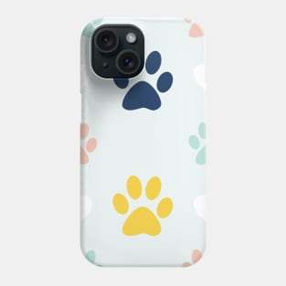 Colorful Puppy Dog Paw Pattern Phone Case