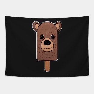 Animal Popsicle Brown Bear Ice Cream Summer Gift Tapestry