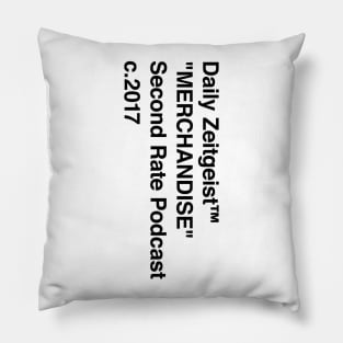 Daily Zeitgeist "MERCHANDISE" Black - Vertical Pillow