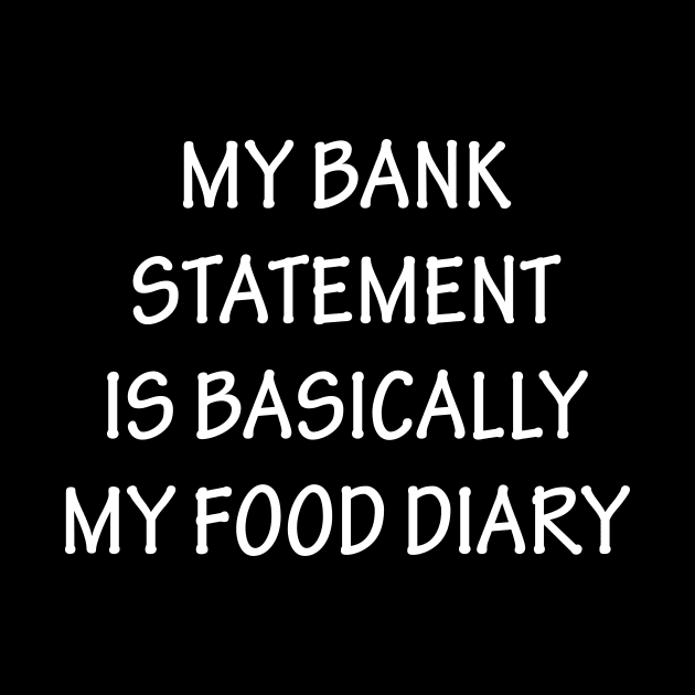 My Bank Statement Is Basically My Food Diary by anema