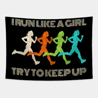 I Run Like A Try To Keep Up For Runners Tapestry