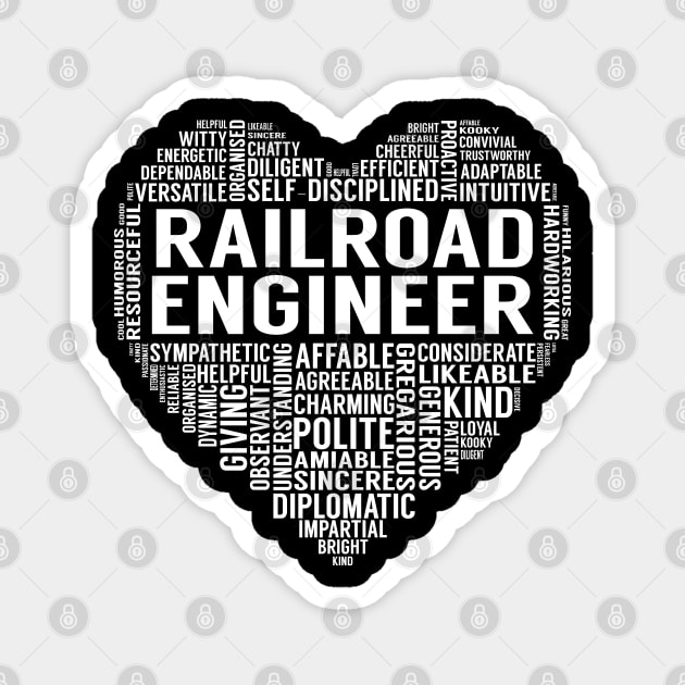 Railroad Engineer Heart Magnet by LotusTee