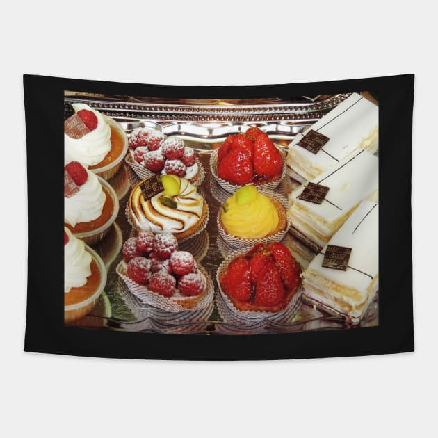 Cream And Fruit Delight Tapestry by AlexaZari