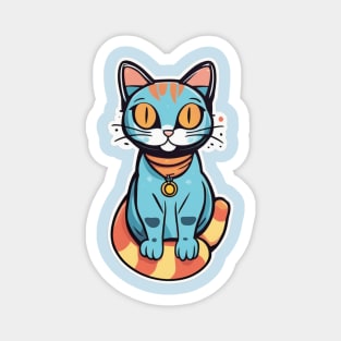 Cute colorful Cartoon funny Cat Magnet