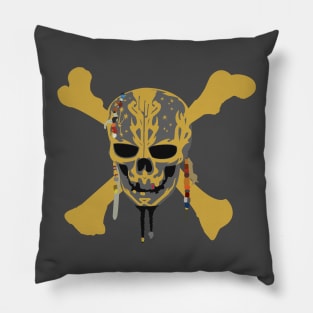 Pirates Golden Skull Pillow