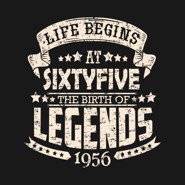 Discover 65th birthday life begins - 65th Birthday - T-Shirt