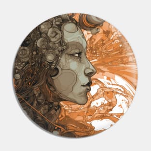 Character Portrait - Abstract Art Pin