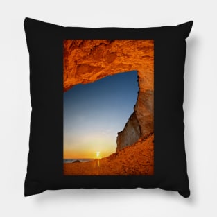 Sunset at Erimitis beach - Paxos island Pillow