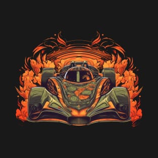 Racing towards victory with the Winsel vector illustration of a sleek car T-Shirt