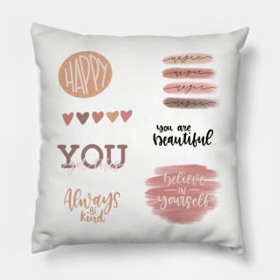 Aesthetic Sticker Pack Pillow