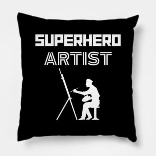 Superhero Artist Pillow