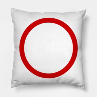Big Red Circle Pillow