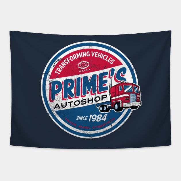 Prime's Autoshop Tapestry by Nemons